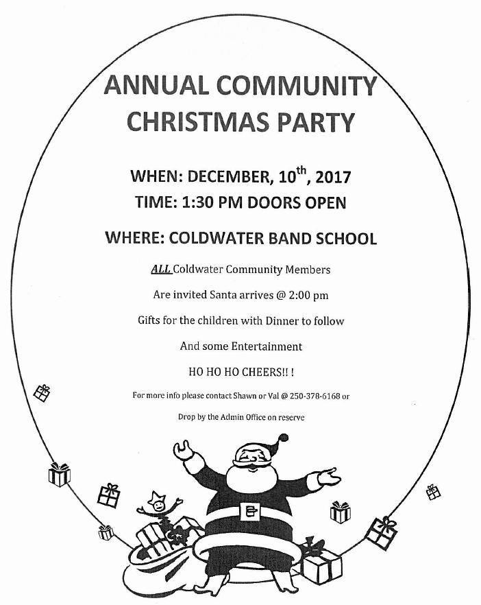 Coldwater Christmas Party Dec 10, 2017